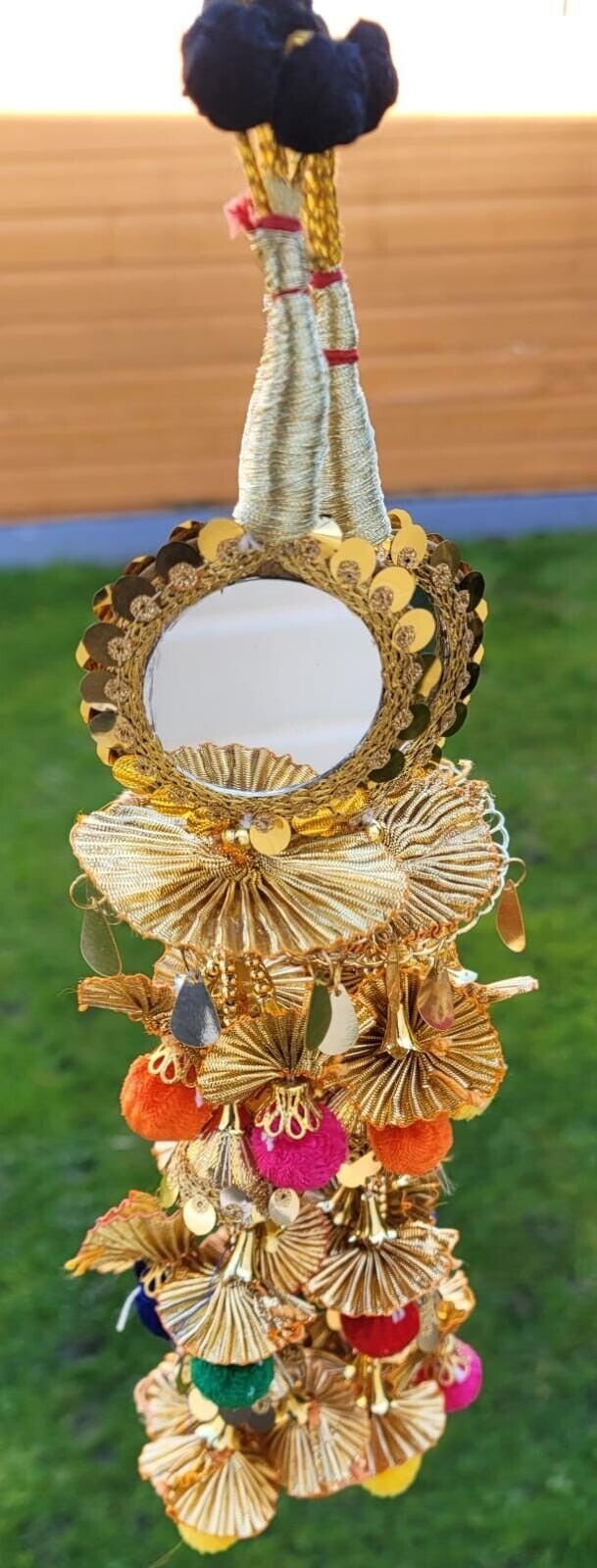 Punjabi Parandi mehndi jaago bridal Patiala mirror paranda Indian hair braid TT4R Handmade Bollywood design