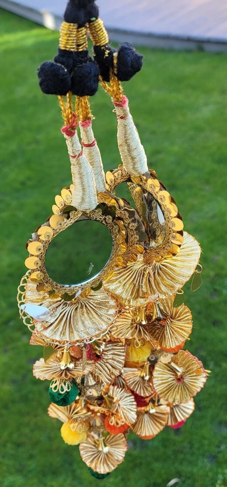 Punjabi Parandi mehndi jaago bridal Patiala mirror paranda Indian hair braid TT4R Handmade Bollywood design