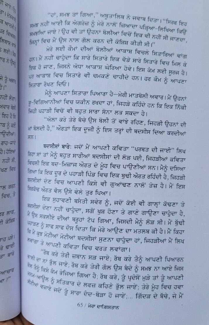 Mera Dagestan Part 1 Punjabi Gurmukhi Book Rasul Gamzatov Literature Panjabi MB