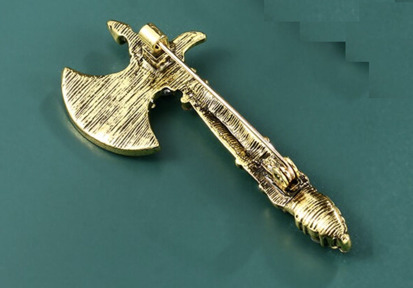Axe Brooch Gold Silver Plated Rhinestones Designer Suit Pin Royal king broach i32 New celebrity queen