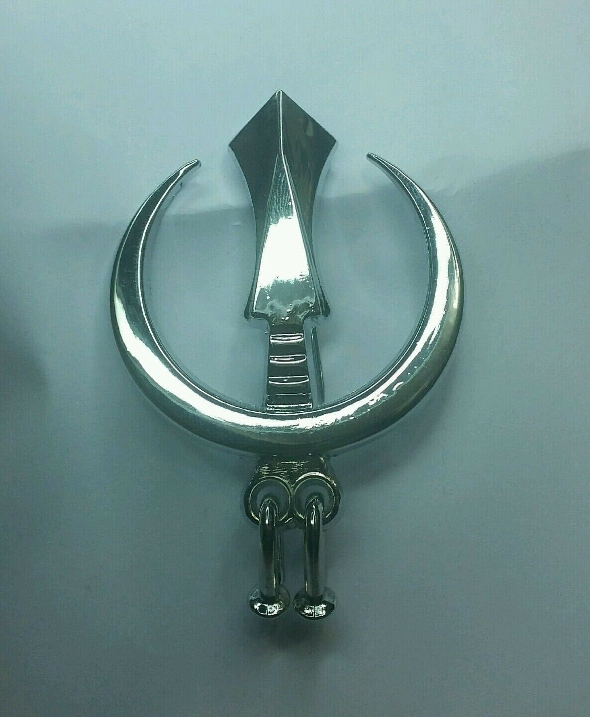 Stunning stainless steel sikh large chand tora brooch pin for singh turban patka