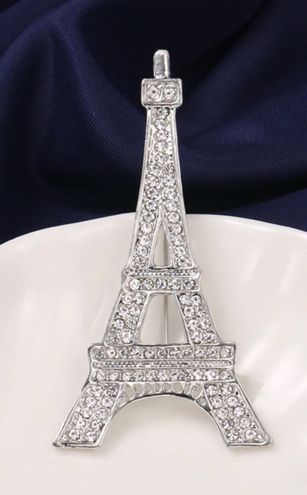 Eiffel Tower brooch paris gold silver plated designer broach celebrity queen pin i31