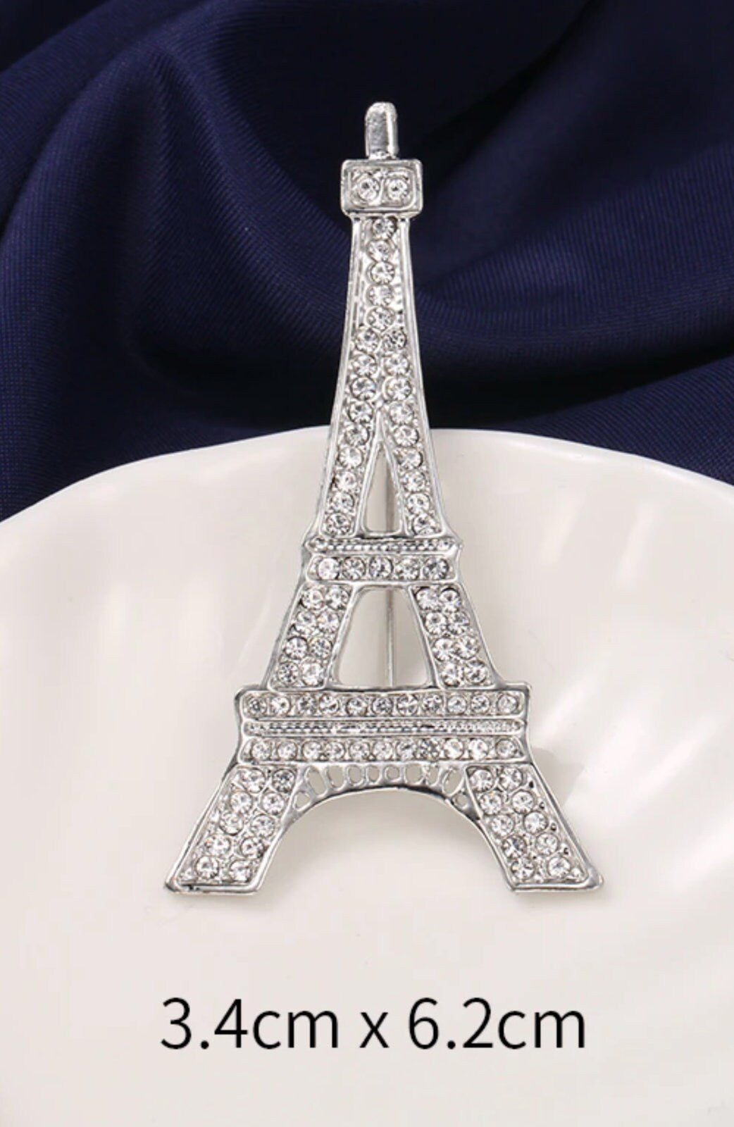 Eiffel Tower brooch paris gold silver plated designer broach celebrity queen pin i31