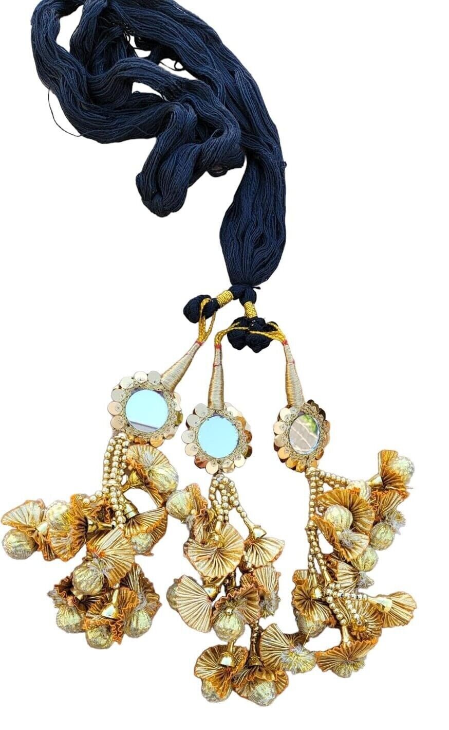 Punjabi Paranda Patiala Bridal Mirror Tassel Hair Braid Bridal Parandi Handmade
