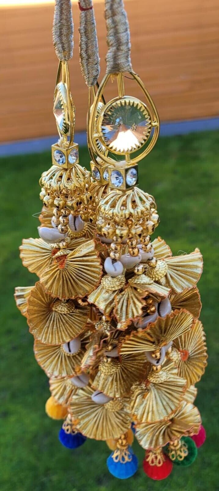Punjabi ParandA mehndi jaago mirror bridal Patiala parandI hair Handmade braid TT5R Bollywood celebrity India design