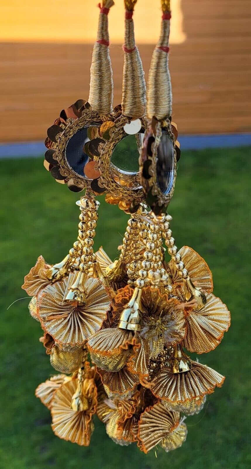 Punjabi Paranda Patiala Bridal Mirror Tassel Hair Braid Bridal Parandi Handmade