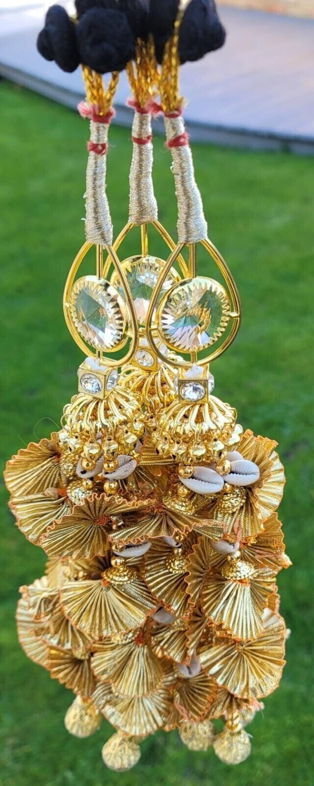 Punjabi Paranda mehndi jaago bridal Patiala Mirror paranda Indian hair braid TT6R Handmade Bollywood traditional design
