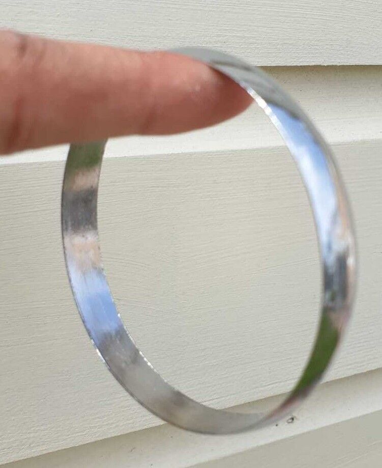 Chrome Plated Kara Smooth Thick Bangle Sikh Bracelet Singh Kaur Khalsa Kada B17