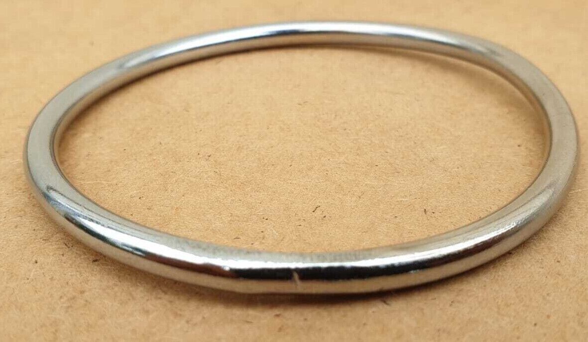 Chrome Plated Kara Smooth Thin Bangle Sikh Bracelet Singh Kaur Khalsa Kada V34