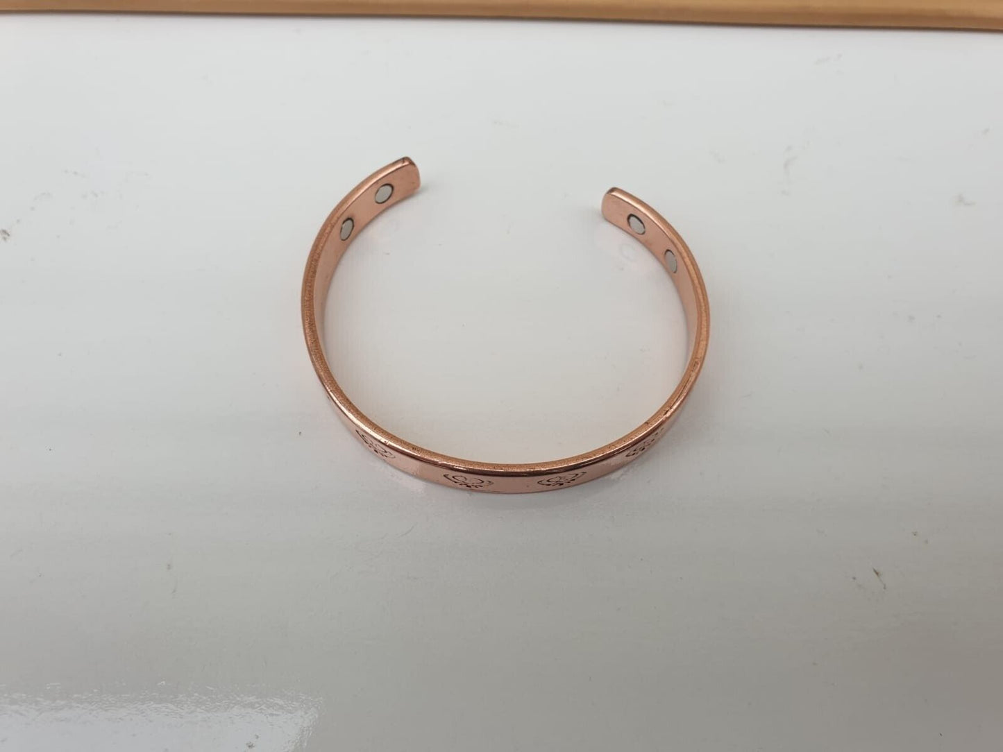 Magnet Copper Kara Khanda Engraved Sikh Kada Adjustable Bangle Hindu Tamba V33R