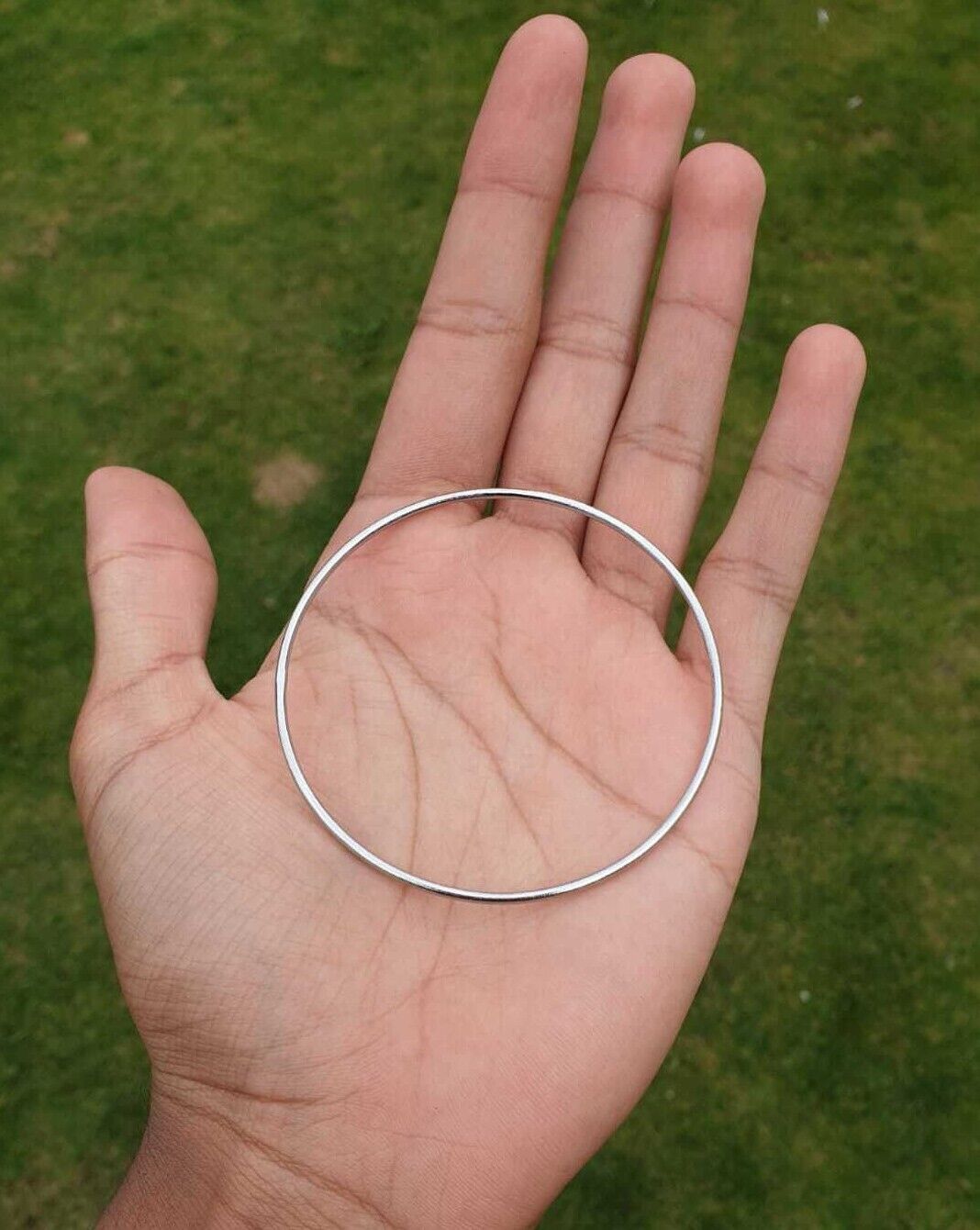 Chrome Plated Kara Smooth Extra Thin Bangle Sikh Bracelet Singh Khalsa Kada S8