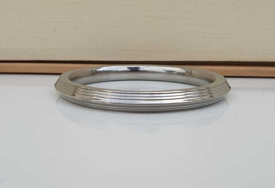 Stainless Steel Kara Seven Lines Bangle Sikh Singh Karha Khalsa Edged Kada CC30R Unisex Smooth Bracelet