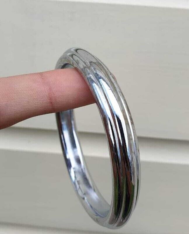 Chrome Plated Kara Sikh Kada Singh Kaur Khalsa Round Edged Thin Bracelet V39 NEW