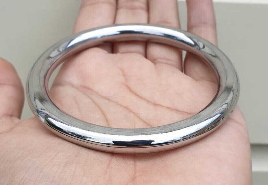Stainless Steel Kara Round Smooth Sikh Bangle Singh Kaur Khalsa Punjabi Kada V37