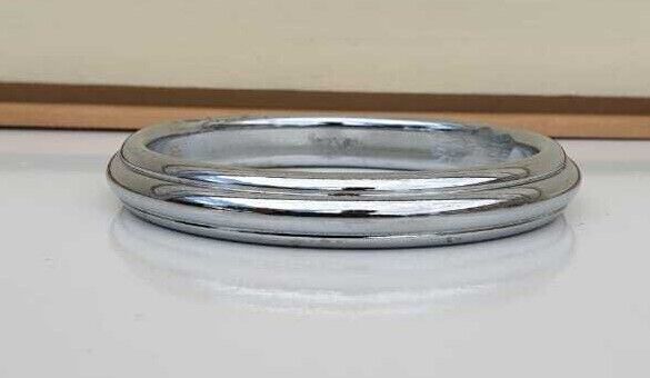 Chrome Plated Kara Sikh Kada Singh Kaur Khalsa Round Edged Thin Bracelet V39 NEW