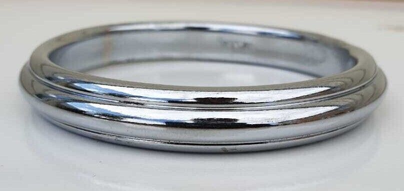 Chrome Plated Kara Sikh Kada Singh Kaur Khalsa Round Edged Thin Bracelet V39 NEW