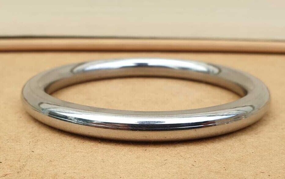 Stainless Steel Kara Round Smooth Sikh Bangle Singh Kaur Khalsa Punjabi Kada V37