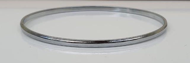 Stunning Chrome Plated Silver Tone very Thin Sikh Khalsa Kara Bracelet Bangle C7