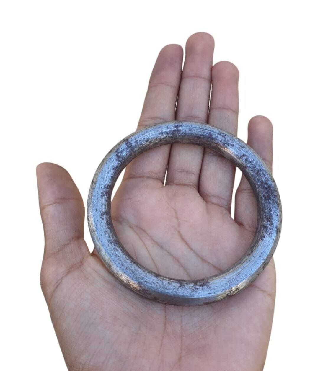Sikh Sarbloh Kara Antique lron Look Smooth Round Bangle Singh Kaur Khalsa Kada S
