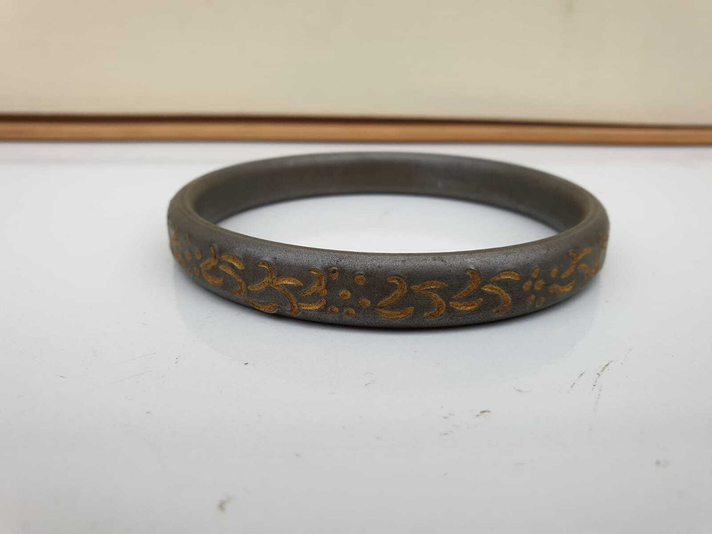 Sarbloh Iron Kara Smooth Round Engraved Sikh Kada Singh Kaur Khalsa Bangle S23K Handmade Karra design