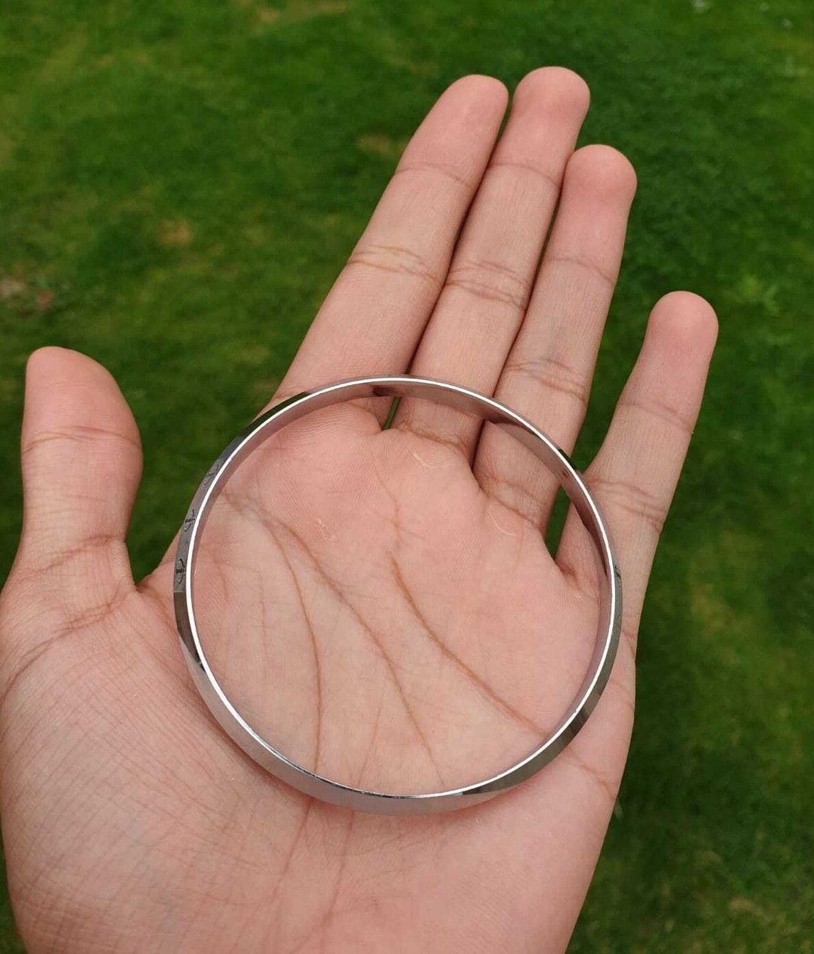 Sikh Khanda Kara Laser Engraved Silver Plated Kada Singh Khalsa Bangle New CC33