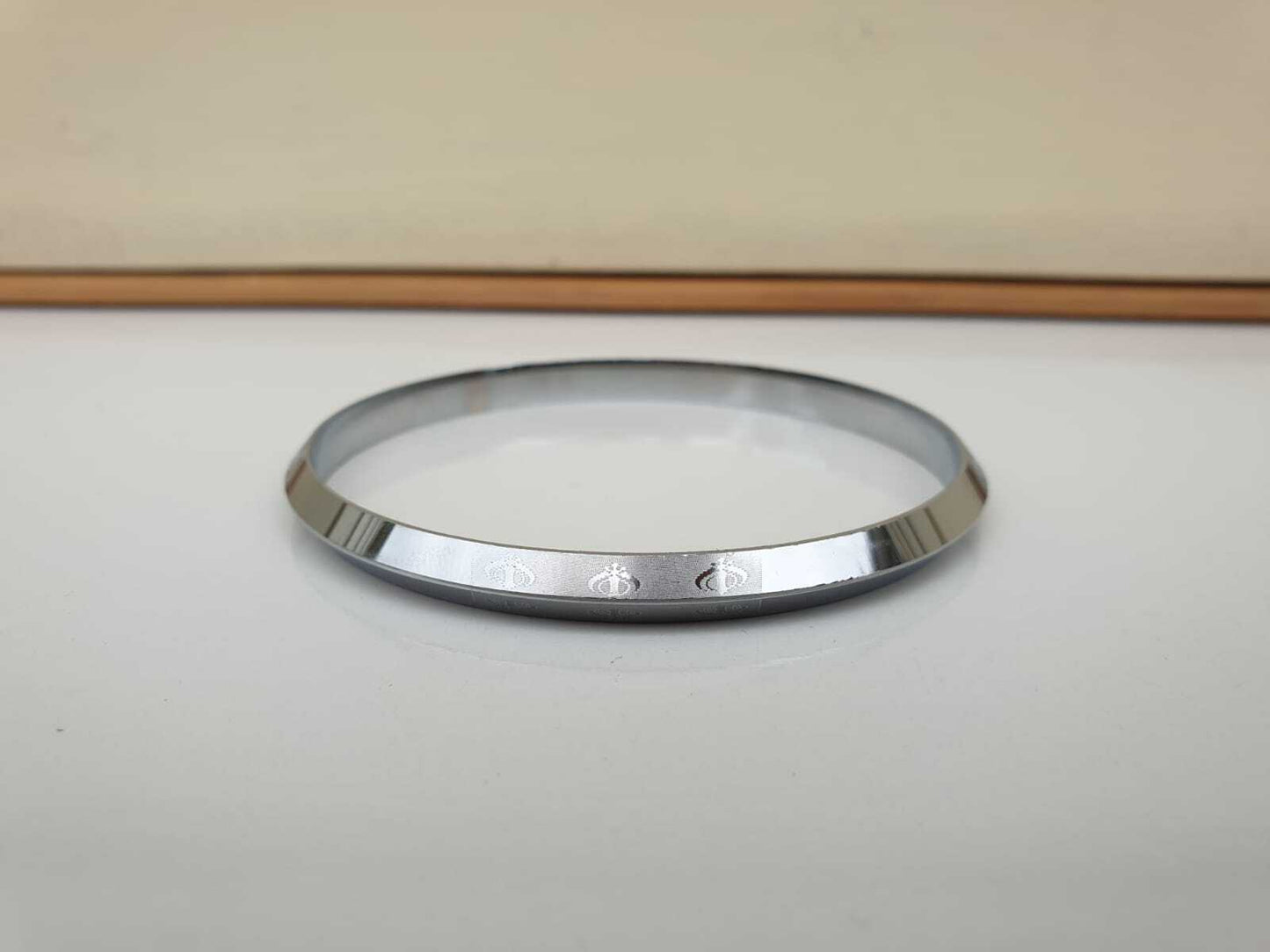 Sikh Khanda Kara Laser Engraved Silver Plated Kada Singh Khalsa Bangle New CC33