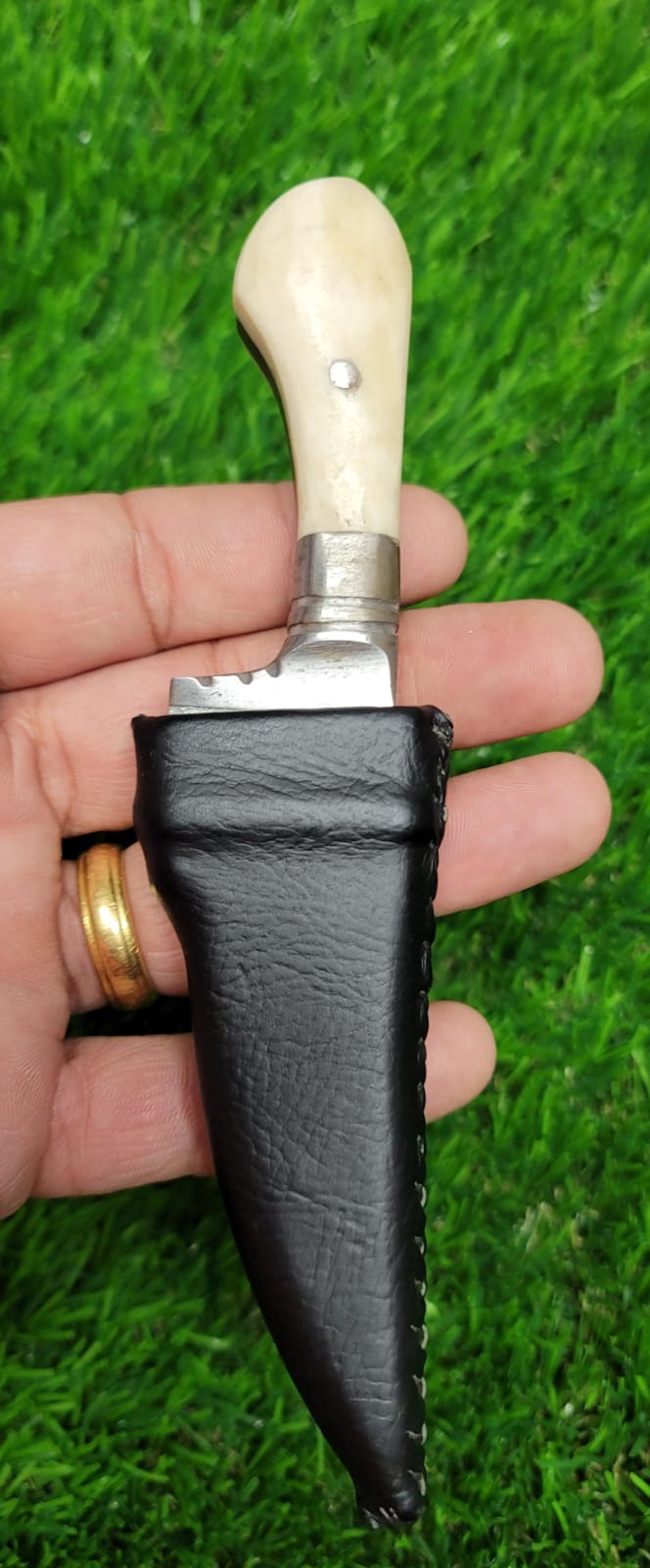 Stunning Leather Sheath Ceremonial Sikh Kaur Singh Siri Sahib Taksali Design OO8