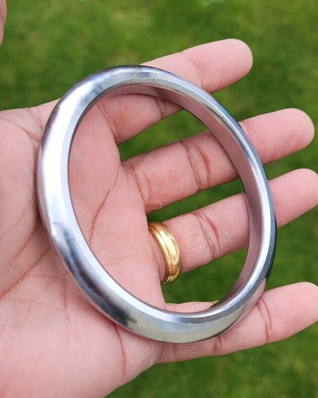 Sarbloh Kara Sikh Kada Kakaar Iron Smooth Collar Singh King Warrior Bangle EE15