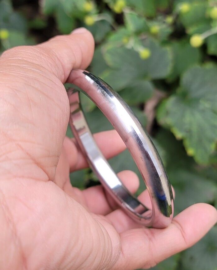 Sarbloh Kara Sikh Kada Kakaar Iron Smooth Collar Singh King Warrior Bangle EE15