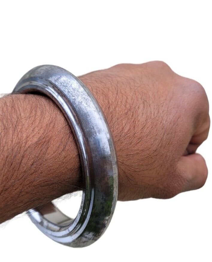 Sarbloh Kara Sikh Kada Kakaar Pure Iron Smooth Karha Heavy Warrior Bangle UK EE16R