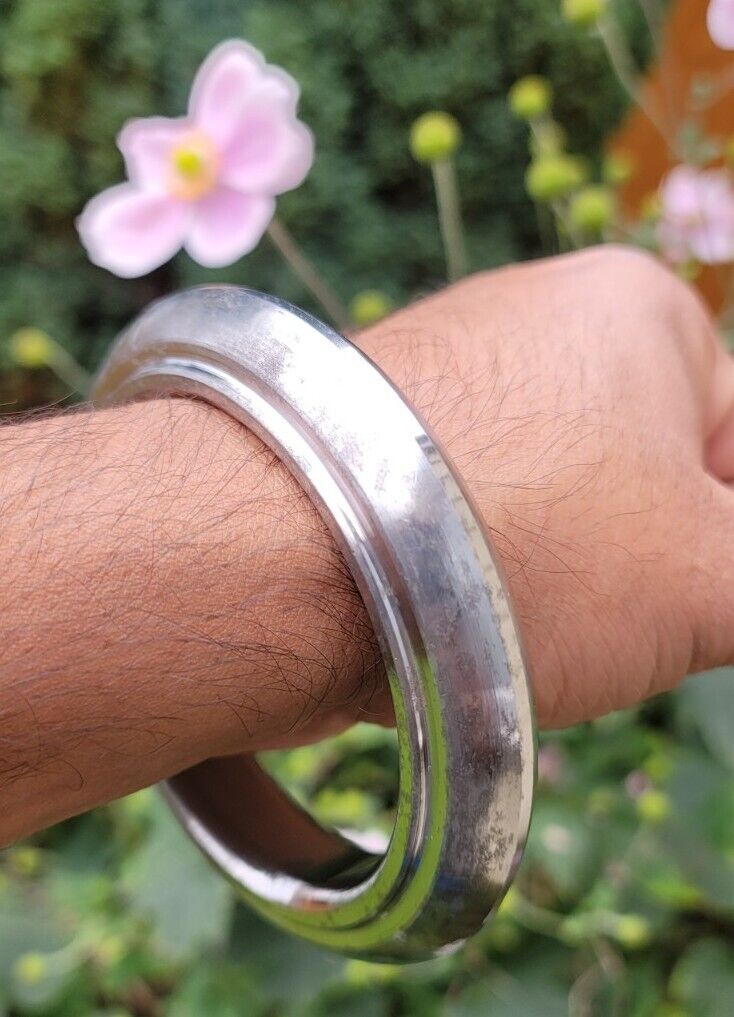 Sarbloh Kara Sikh Kada Kakaar Pure Iron Smooth Karha Heavy Warrior Bangle UK EE16R