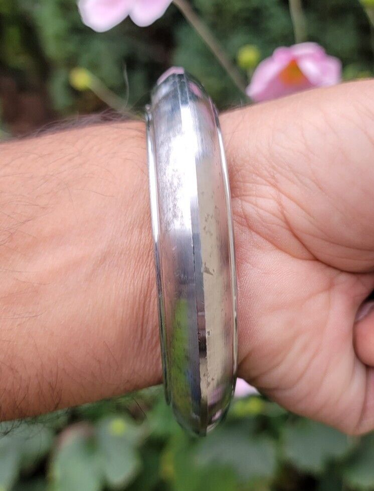 Sarbloh Kara Sikh Kada Kakaar Pure Iron Smooth Karha Heavy Warrior Bangle UK EE16R