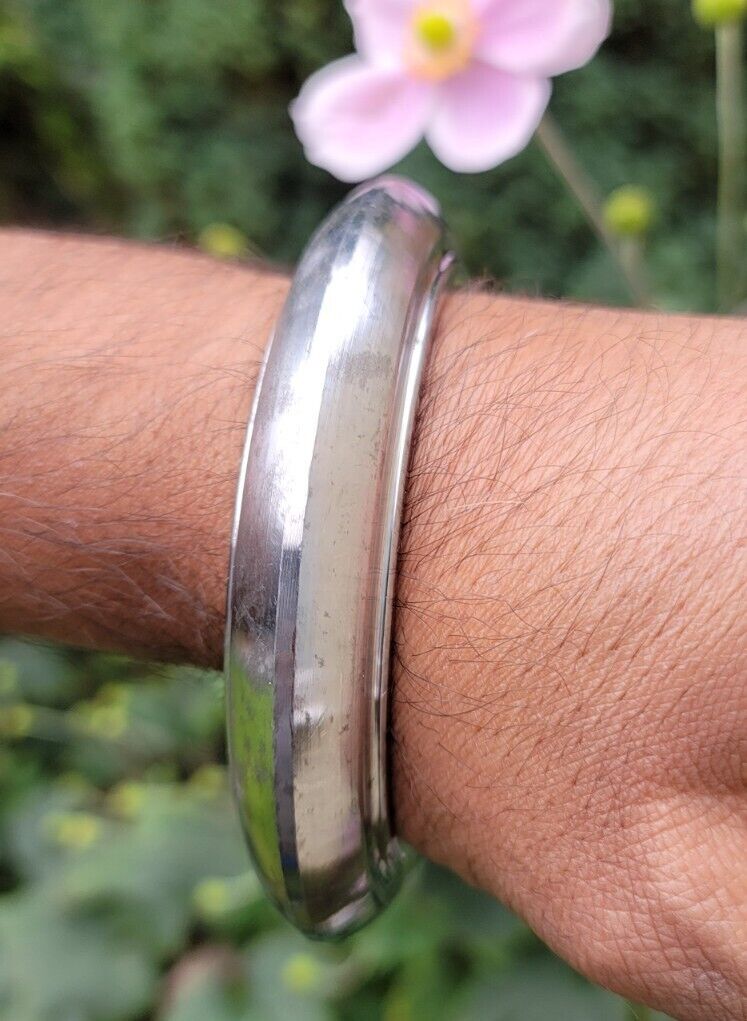 Sarbloh Kara Sikh Kada Kakaar Pure Iron Smooth Karha Heavy Warrior Bangle UK EE16R