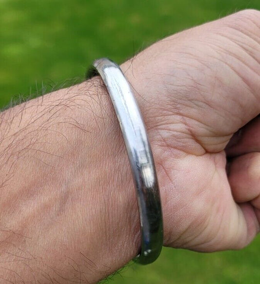 Sarbloh Kara Sikh Kada Kakaar Iron Smooth Karha Singh Warrior Loha Bangle EE17R