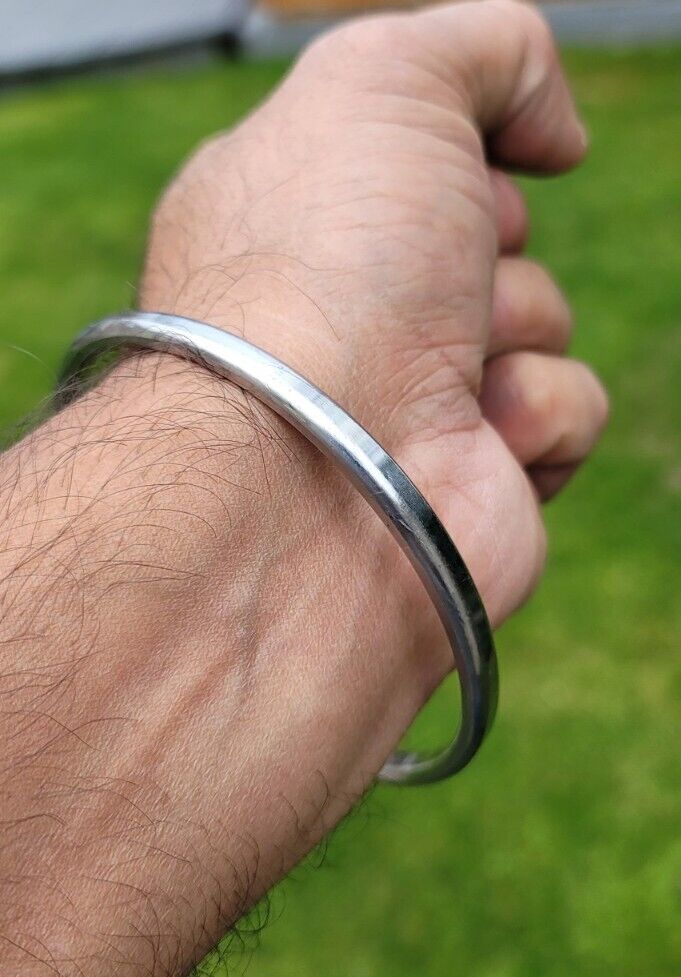 Sarbloh Kara Sikh Kada Kakaar Iron Smooth Karha Singh Kids Size Loha Bangle EE18R