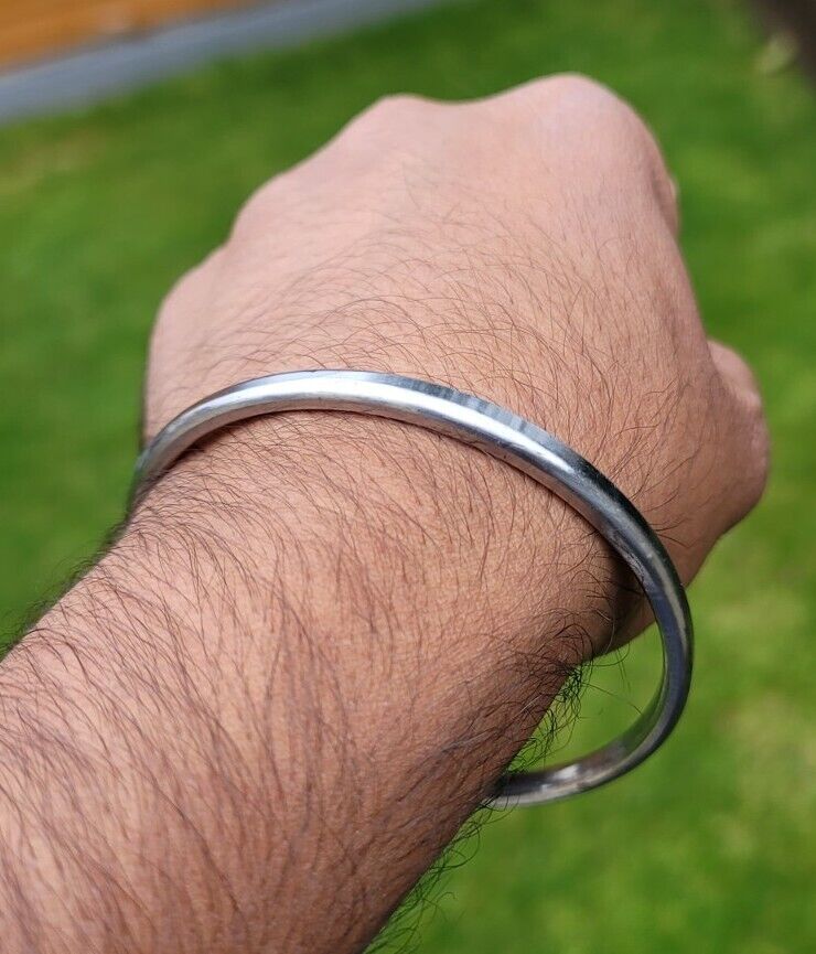 Sarbloh Kara Sikh Kada Kakaar Iron Smooth Karha Singh Kids Size Loha Bangle EE18R