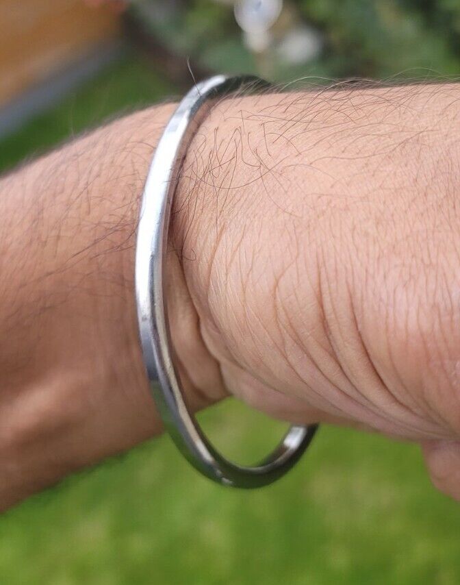 Sarbloh Kara Sikh Kada Kakaar Iron Smooth Karha Singh Kids Size Loha Bangle EE18R