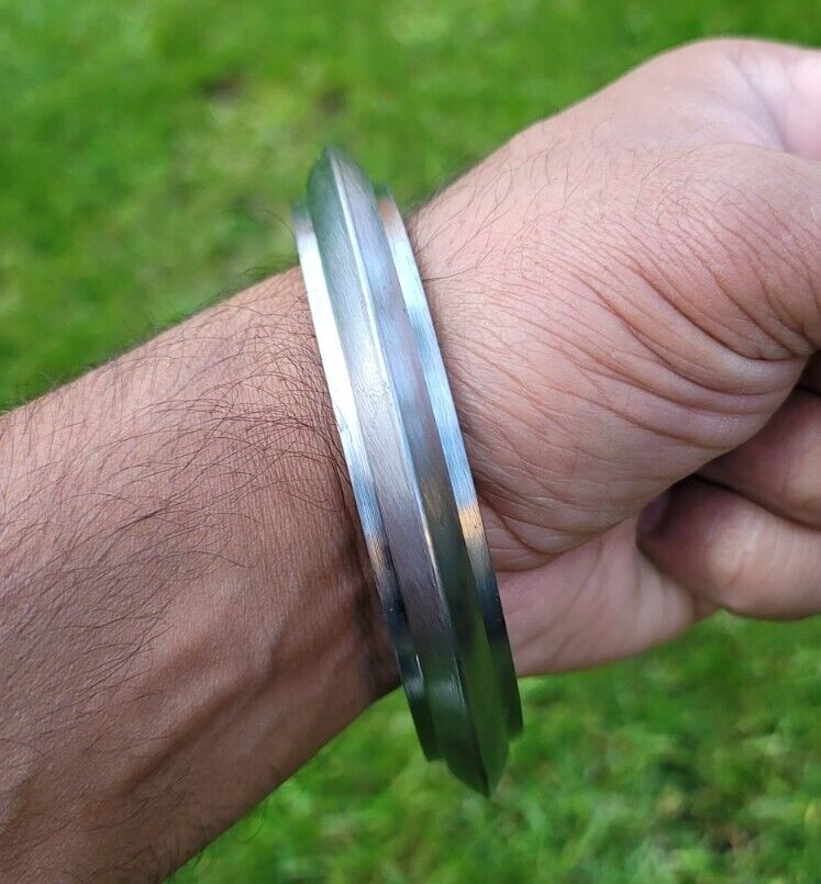 Sarbloh Kara Sikh Kada Kakaar Iron Chakri Karha Singh King Loha UFO Bangle BB26