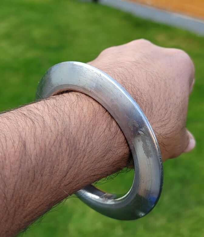 Sarbloh Kara Sikh Kada Kakaar Iron Smooth Karha Singh King Loha DISC Bangle BB27