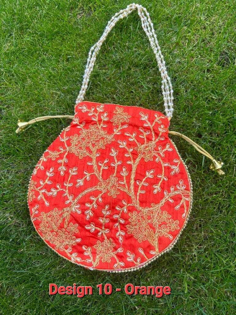 Wedding Potli Designer Silk Women Girls Purse Ethnic Indian Bride Bag Embroidery