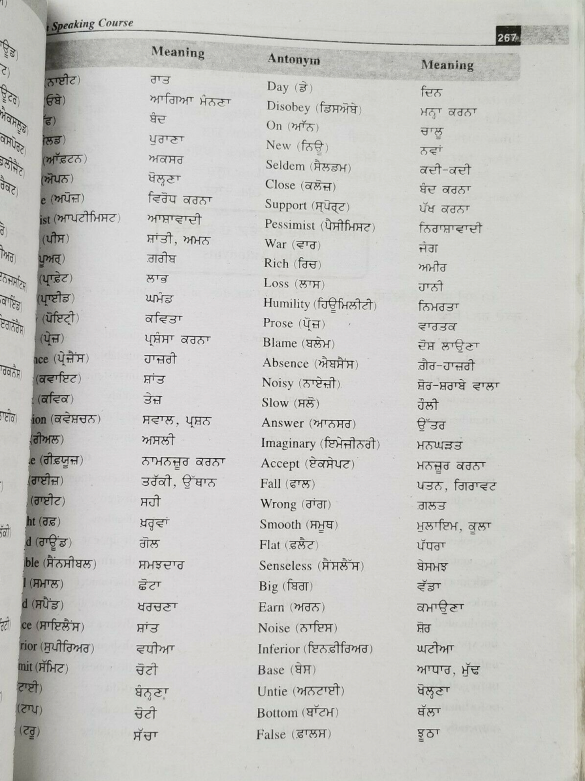Elegant English Speaking Course Punjabi to English 35 Days Book Easy Learning MO
