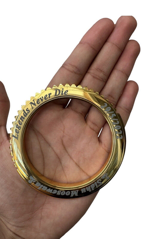 Sidhu Moosewala Kara Legends Never Die Gold Silver Plated Kada Sikh Bangle OF8 Tribute UK new