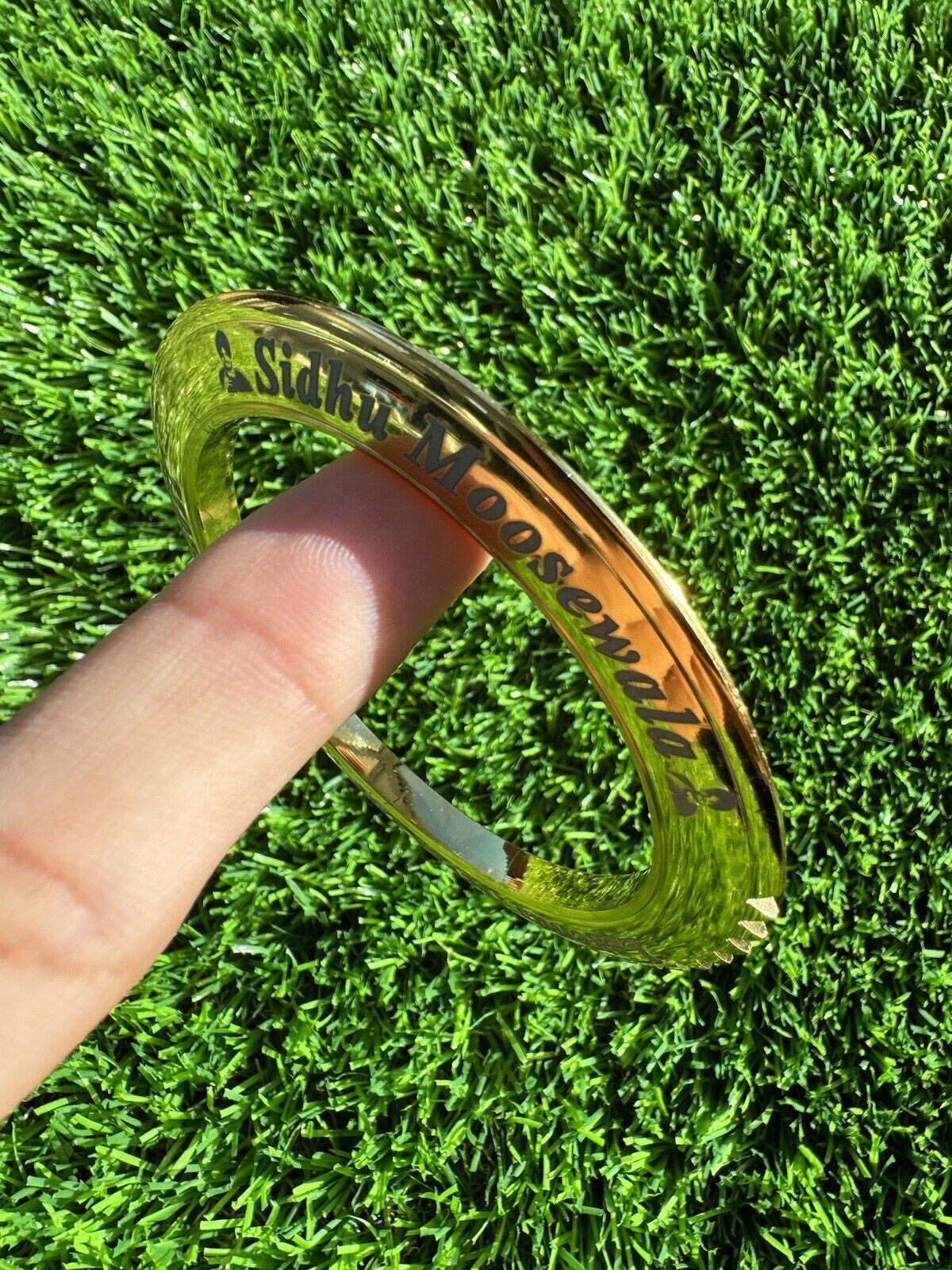Sidhu Moosewala Kara Legends Never Die Gold Silver Plated Kada Sikh Bangle OF8 Tribute UK new