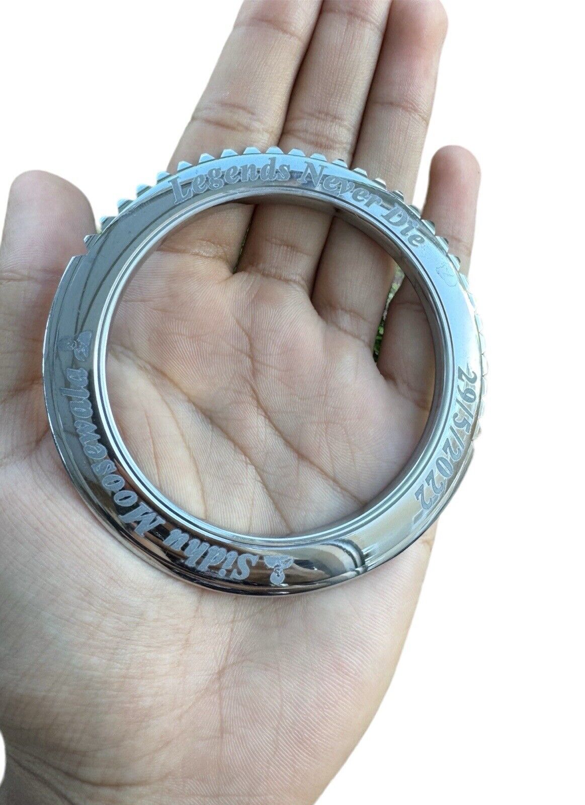 Sidhu Moosewala Kara Legends Never Die Gold Silver Plated Kada Sikh Bangle OF8 Tribute UK new