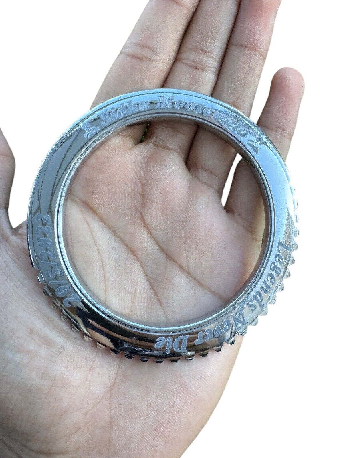 Sidhu Moosewala Kara Legends Never Die Gold Silver Plated Kada Sikh Bangle OF8 Tribute UK new
