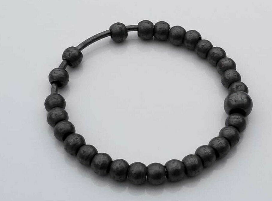 Sarbloh Simrana Kara Pure Iron Meditation Beads Sikh Bracelet Praying Bangle DD2 Singh Kaur Khalsa Simran Mala