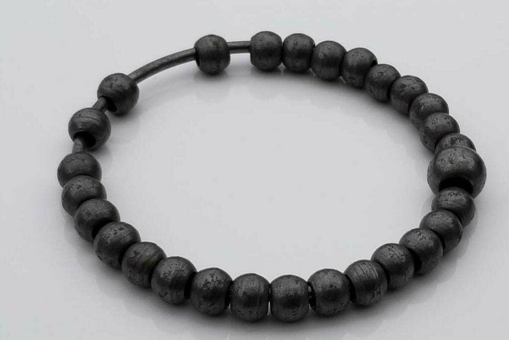 Sarbloh Simrana Kara Pure Iron Meditation Beads Sikh Bracelet Praying Bangle DD2 Singh Kaur Khalsa Simran Mala