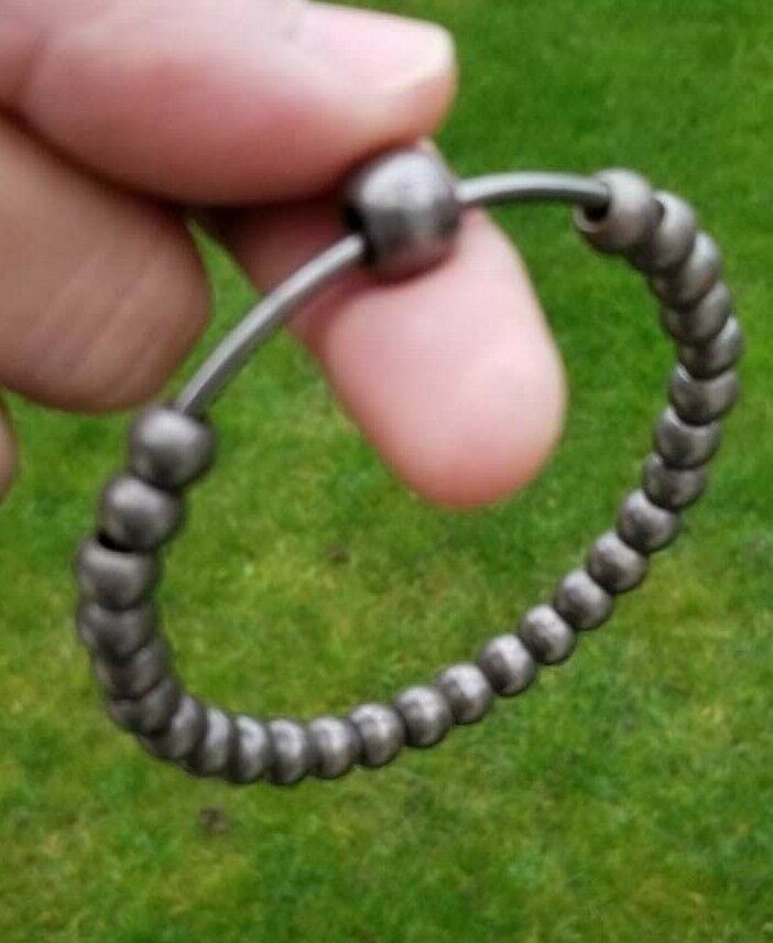 Sarbloh Simrana Kara Pure Iron Meditation Beads Sikh Bracelet Praying Bangle DD2 Singh Kaur Khalsa Simran Mala