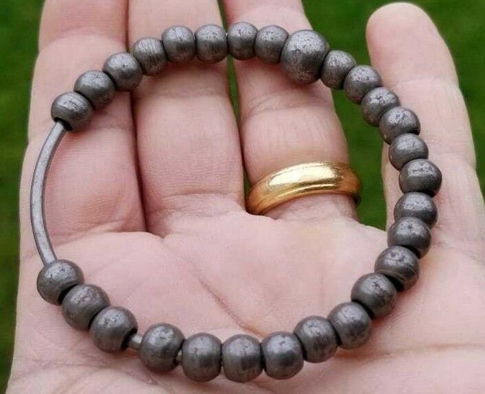Sarbloh Simrana Kara Pure Iron Meditation Beads Sikh Bracelet Praying Bangle DD2 Singh Kaur Khalsa Simran Mala