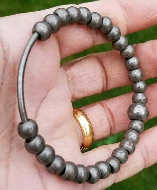 Sarbloh Simrana Kara Pure Iron Meditation Beads Sikh Bracelet Praying Bangle DD2 Singh Kaur Khalsa Simran Mala